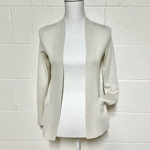 Banana Republic Wool Blend Cream Open Cardigan w/Pockets Size XS